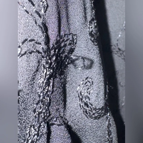 Versace Intensive Black Silk Jacquard Vintage Shirt Medusa Buttons Size 1X Y2K - Picture 6 of 14